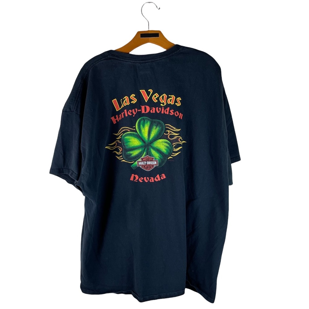 Harley Davidson St Patricks Shamrock Leprechaun Las Vegas T-Shirt Size XXL